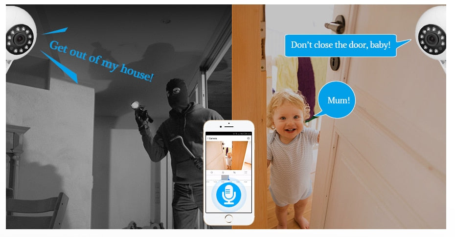 KERUI 1080P Mini Indoor Smart Night Vision Wireless Security Camera