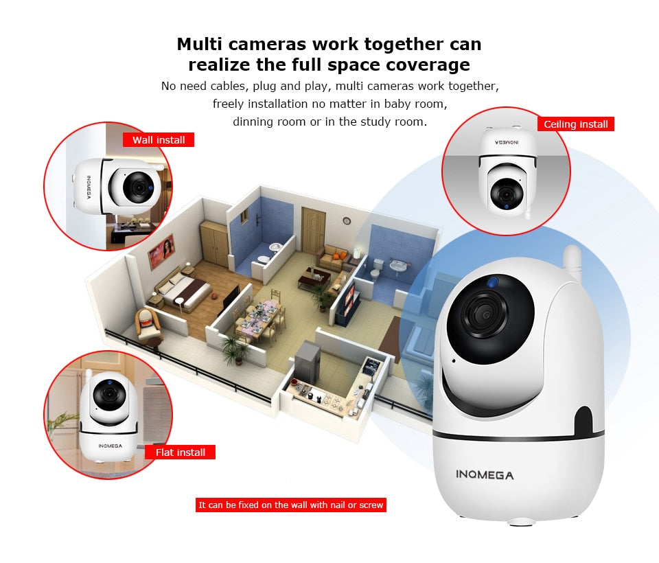 INQMEGA 1080P Full HD Wireless Cloud IP Home Security Surveillance Camera With Two Way Audio