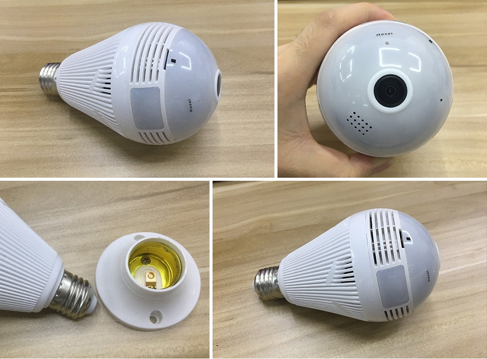CORINA Kerui LED Light 960P Panoramic Home Security Lamp Camera 360 Degree