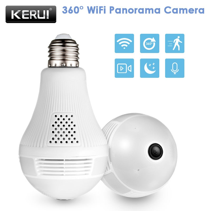 CORINA Kerui LED Light 960P Panoramic Home Security Lamp Camera 360 Degree - The Home Shield